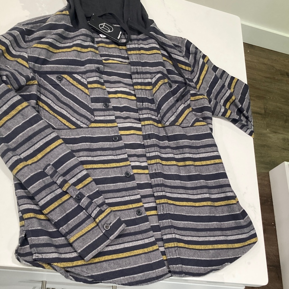 Original Use Striped Shirt Jacket